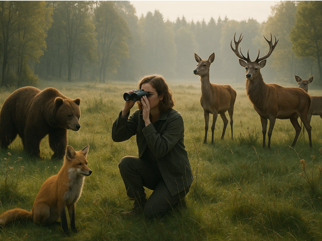 Rehabilitated animals being observed before safe release
